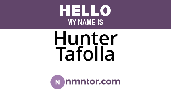 Hunter Tafolla