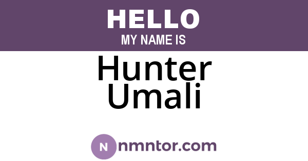 Hunter Umali