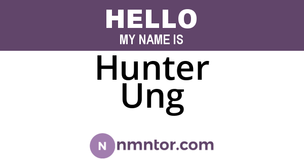 Hunter Ung