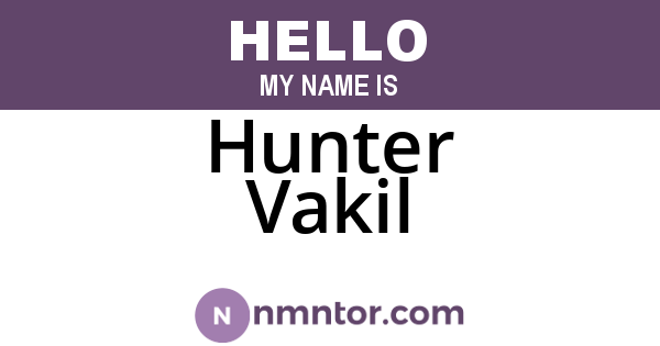 Hunter Vakil