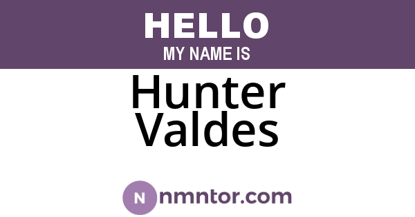Hunter Valdes