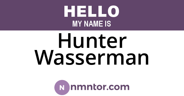 Hunter Wasserman