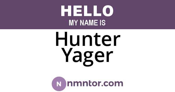 Hunter Yager