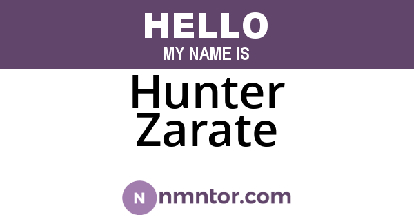 Hunter Zarate