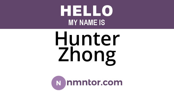 Hunter Zhong