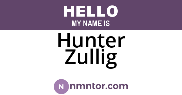 Hunter Zullig