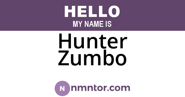 Hunter Zumbo