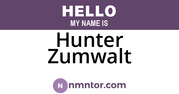 Hunter Zumwalt