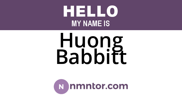 Huong Babbitt