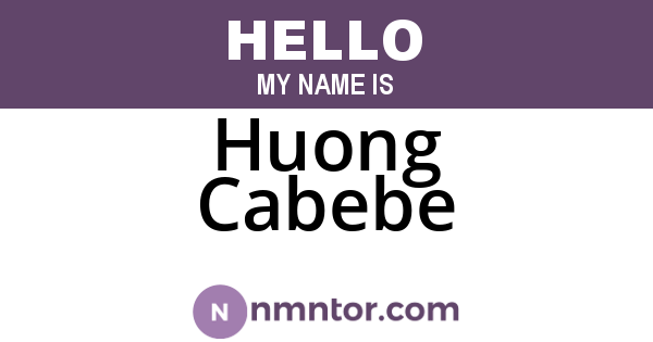 Huong Cabebe