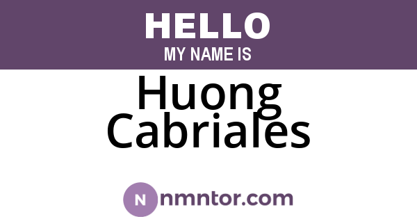 Huong Cabriales