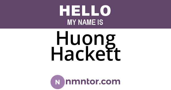 Huong Hackett