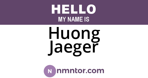 Huong Jaeger