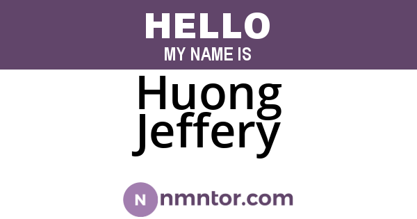 Huong Jeffery