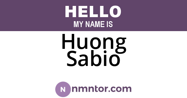 Huong Sabio