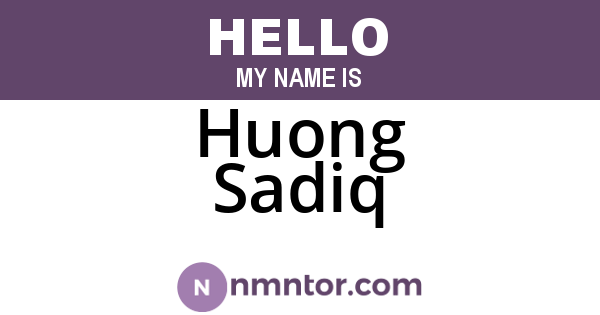 Huong Sadiq