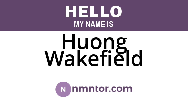 Huong Wakefield