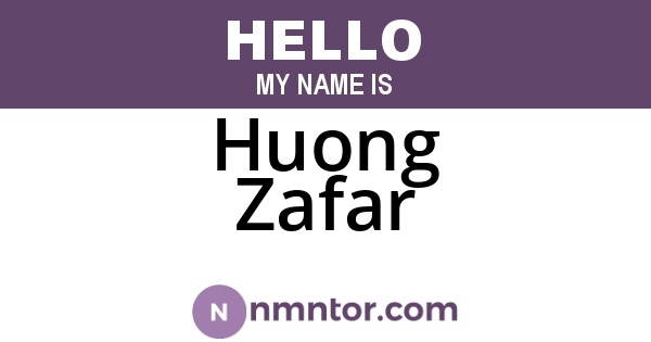 Huong Zafar