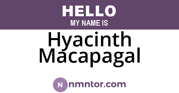 Hyacinth Macapagal