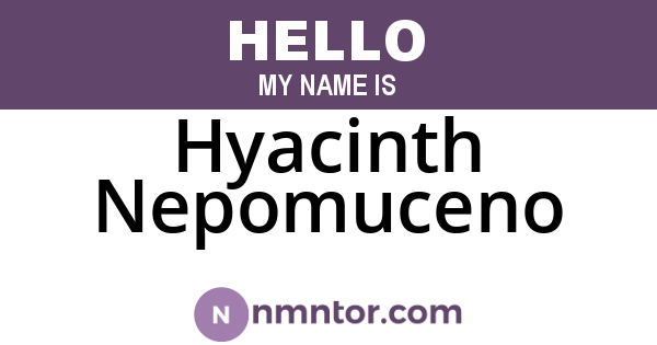 Hyacinth Nepomuceno