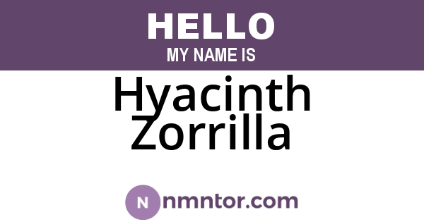 Hyacinth Zorrilla