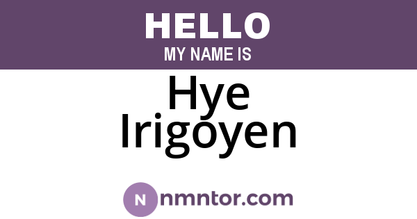 Hye Irigoyen