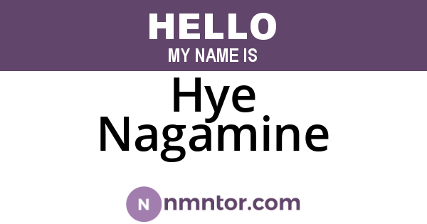 Hye Nagamine