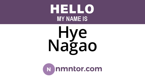 Hye Nagao