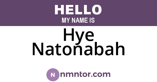 Hye Natonabah