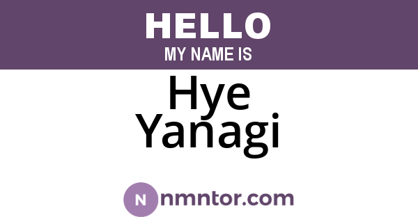 Hye Yanagi