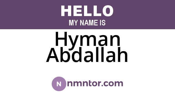 Hyman Abdallah