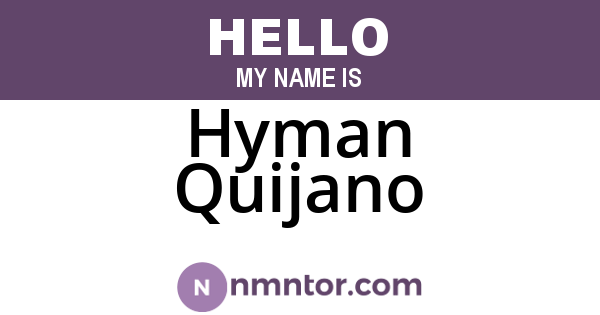 Hyman Quijano