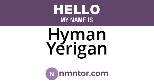 Hyman Yerigan