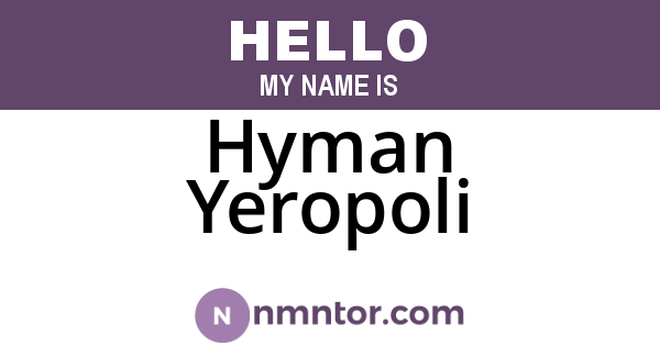 Hyman Yeropoli