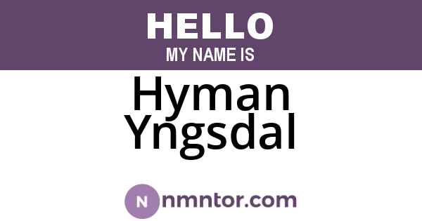 Hyman Yngsdal