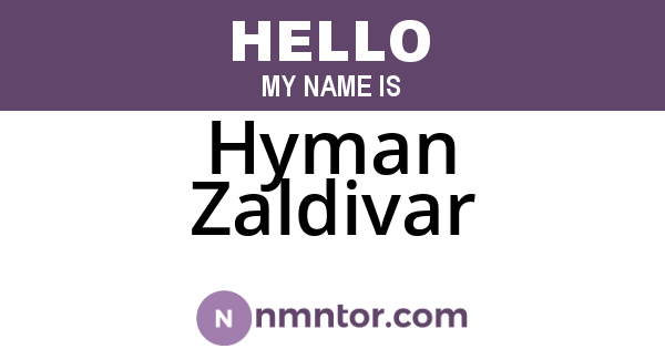 Hyman Zaldivar