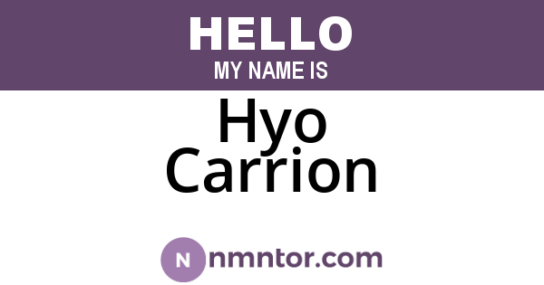 Hyo Carrion