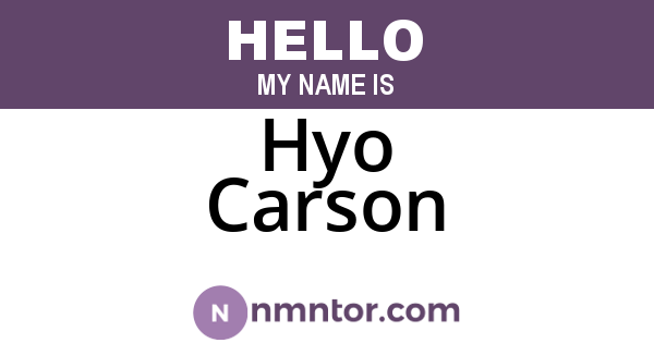 Hyo Carson