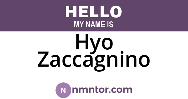 Hyo Zaccagnino