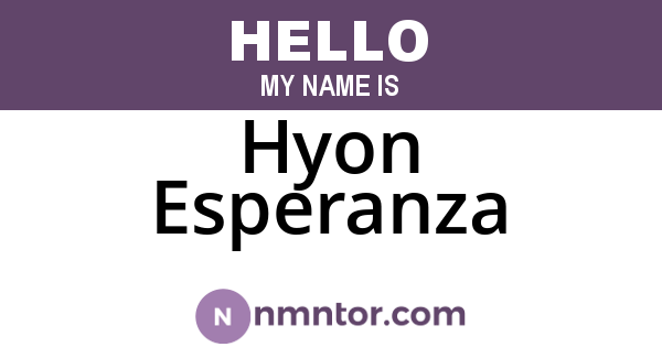 Hyon Esperanza