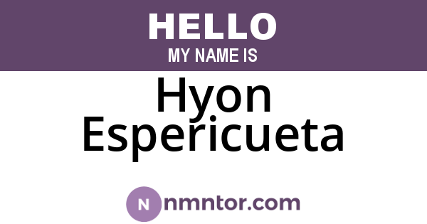 Hyon Espericueta