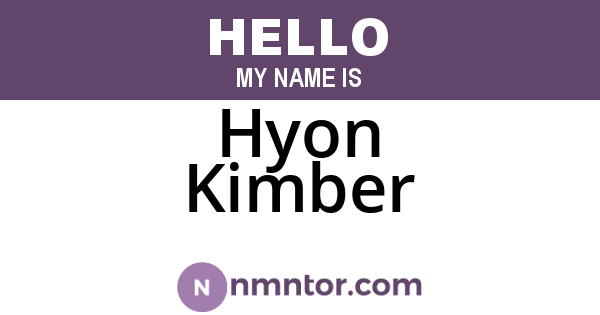 Hyon Kimber