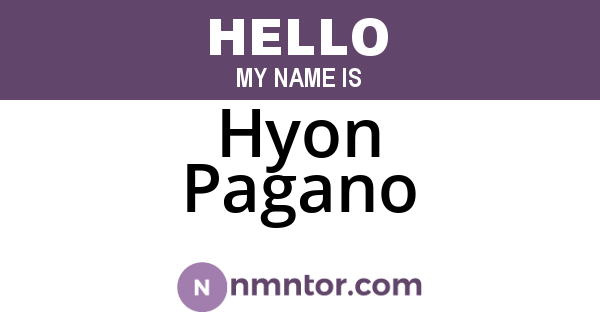 Hyon Pagano