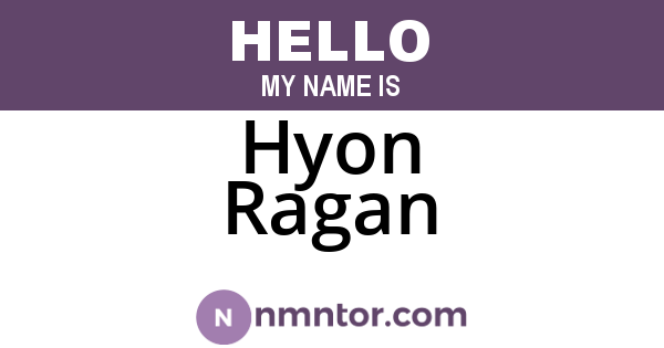Hyon Ragan