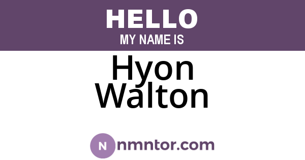 Hyon Walton