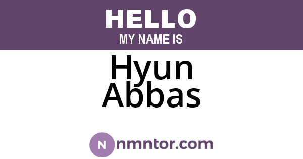 Hyun Abbas