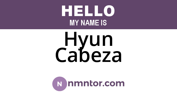 Hyun Cabeza