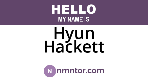 Hyun Hackett