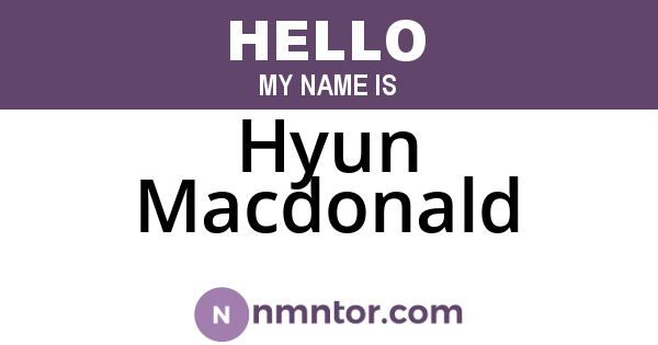 Hyun Macdonald