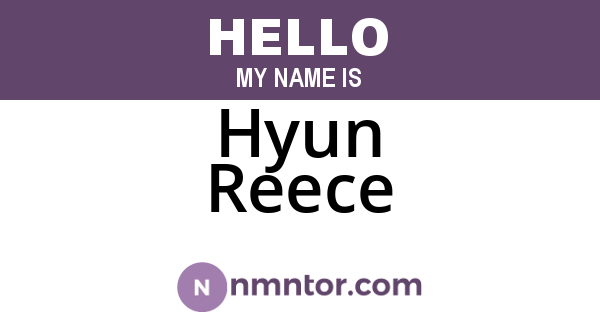 Hyun Reece